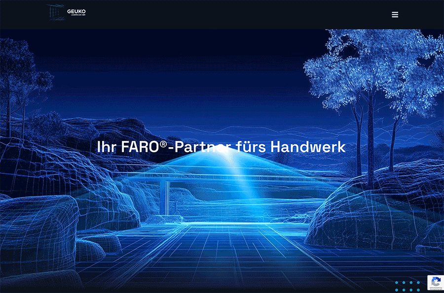 Website für Geuko Laserscan – Kreativität trifft KI